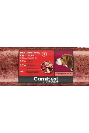 Aanbieding Carnibest Bio Rundvlees, Kip & Rijst 1 kg